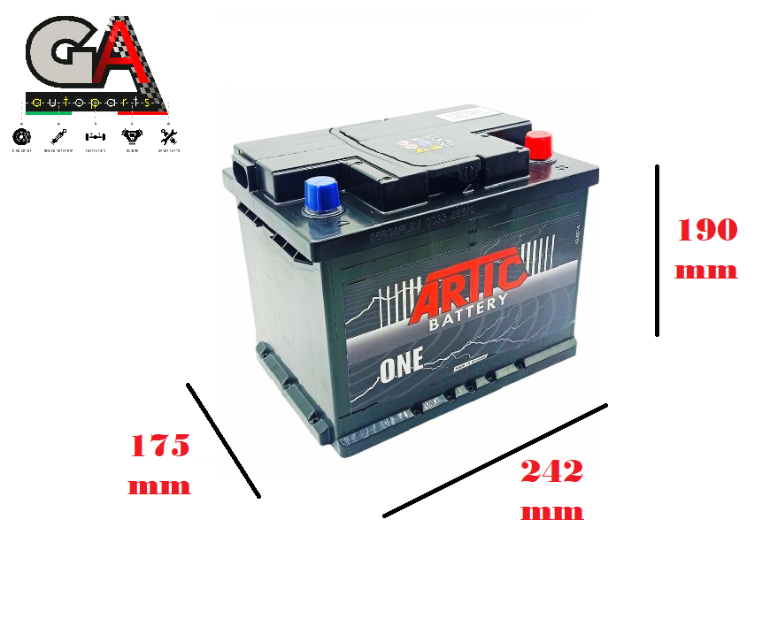 Batteria auto 60AH ribassata con polo a destra DX