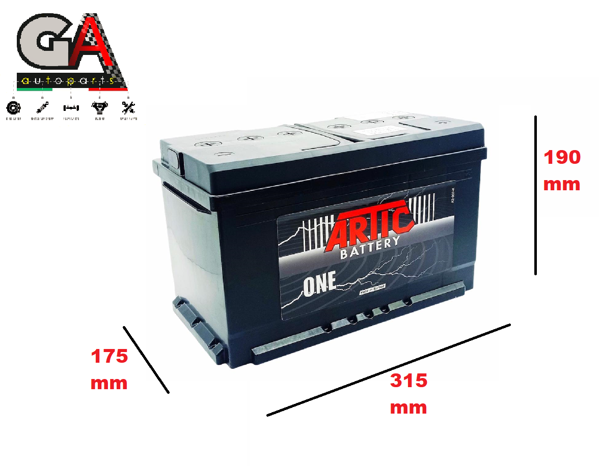 Batteria Autopart 12V 100Ah 810A (EN) polo + DX dim 315 x 175 x 175(h)