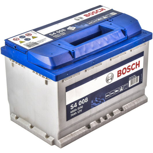 Bosch S4 008, 12V 74Ah 680A/EN Autobatterie Bosch. TecDoc: .