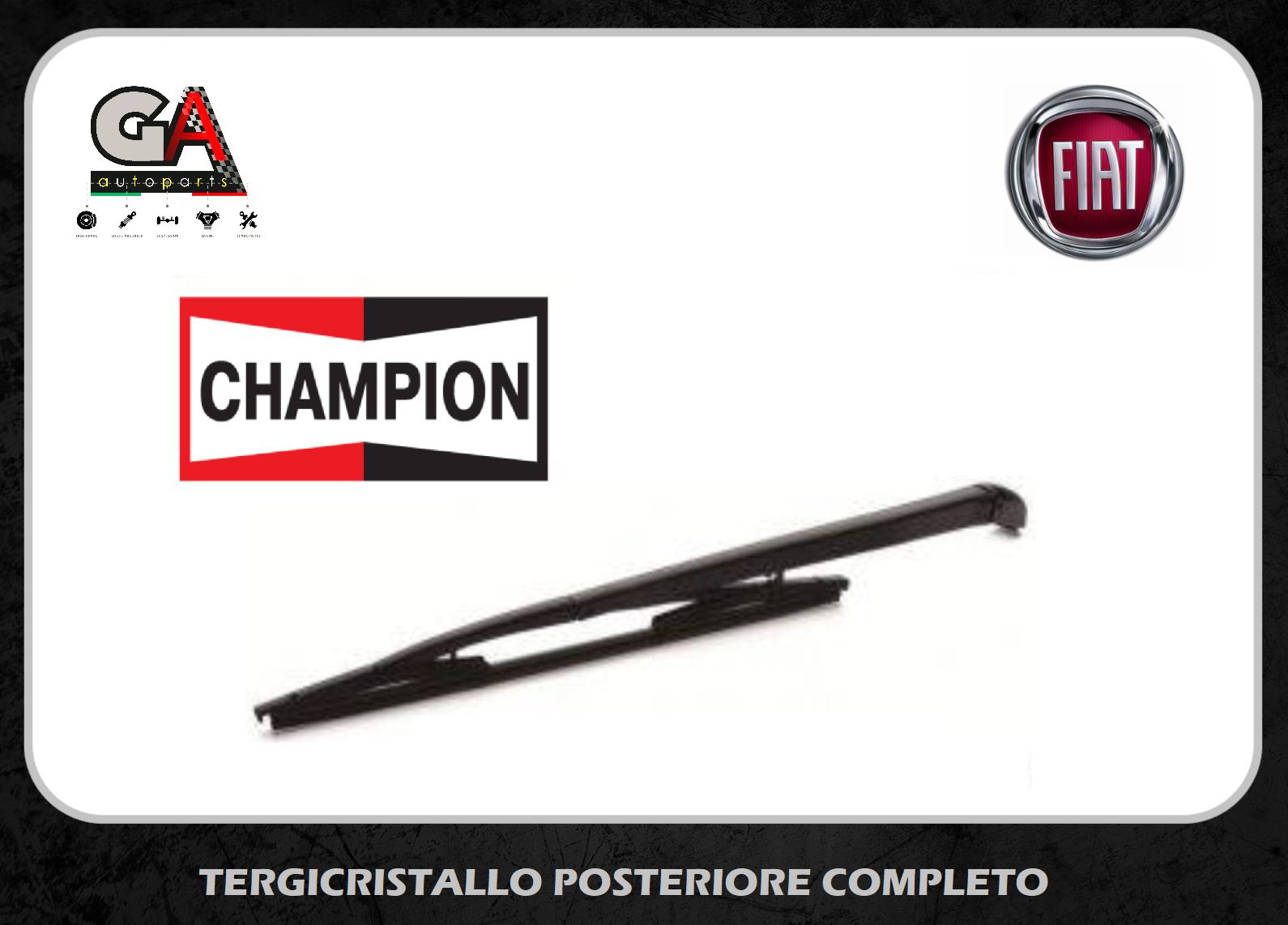 TERGICRISTALLO POSTERIORE FIAT PANDA 141A 1° SERIE CHAMPION COMPLETO DI  BRACCIO - Ricambi Auto GAutopartsProdotto