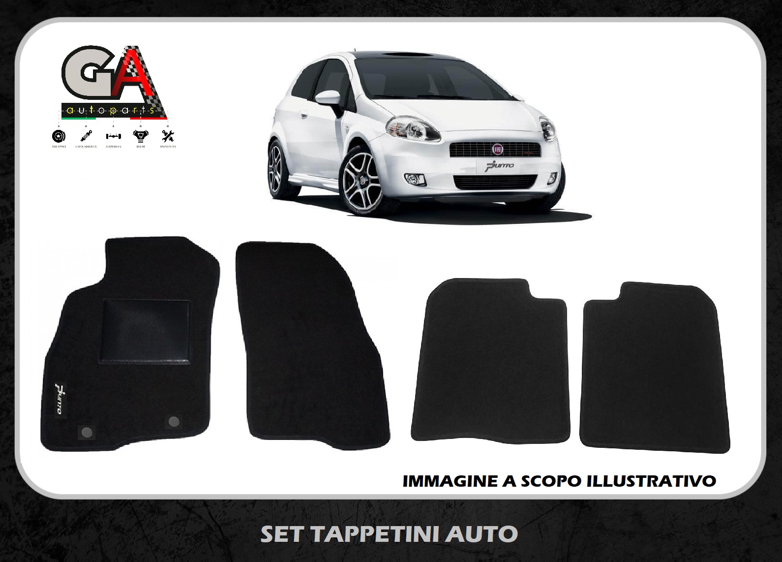 Tappetini Auto Per Peugeot 308 Serie 2 - Moquette Con Fermagli, Battitacco Gomma, Produzione Italiana - Foto 4