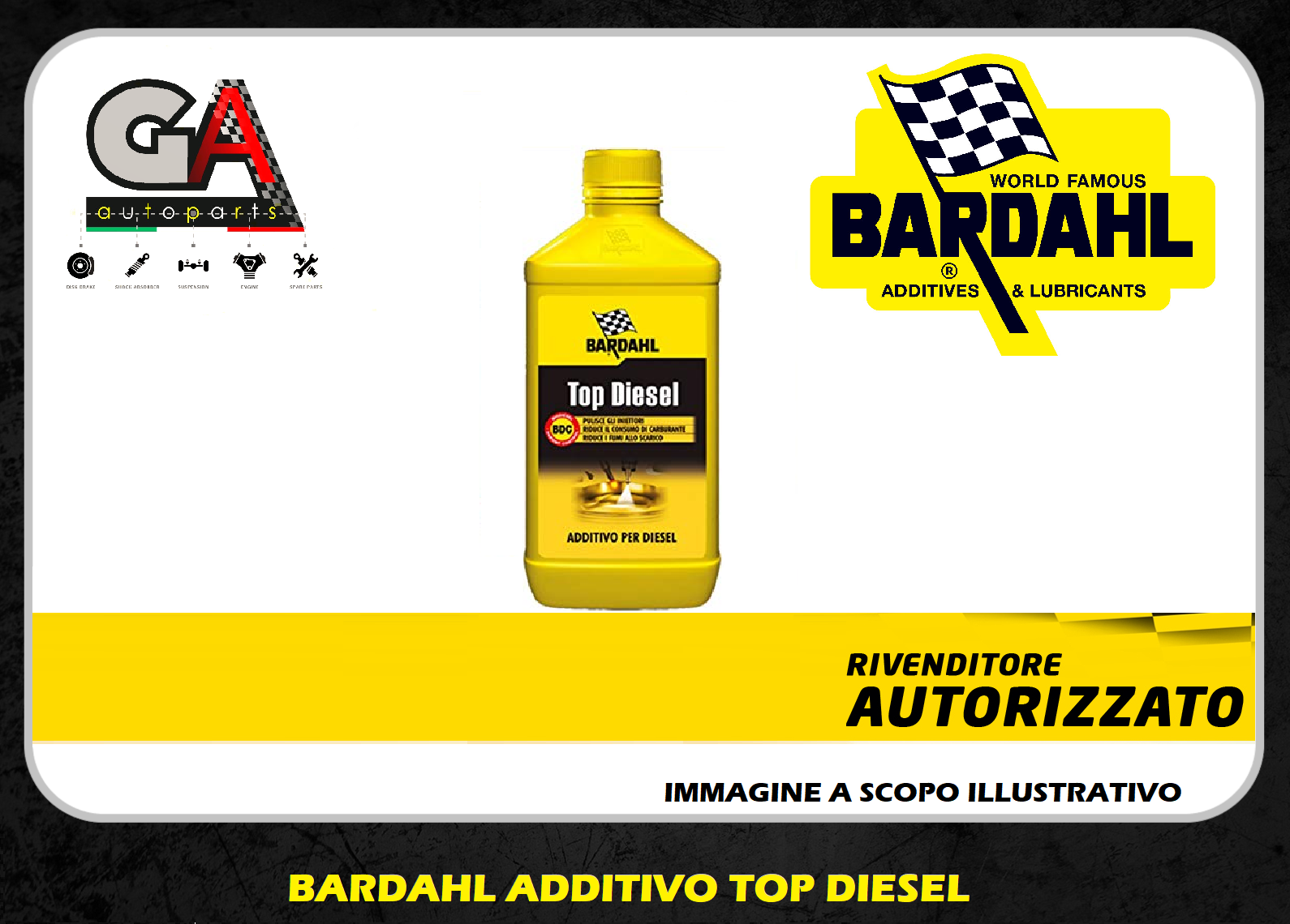 1xLitro Bardahl Additivo Auto TOP per Motori Diesel +Diesel
