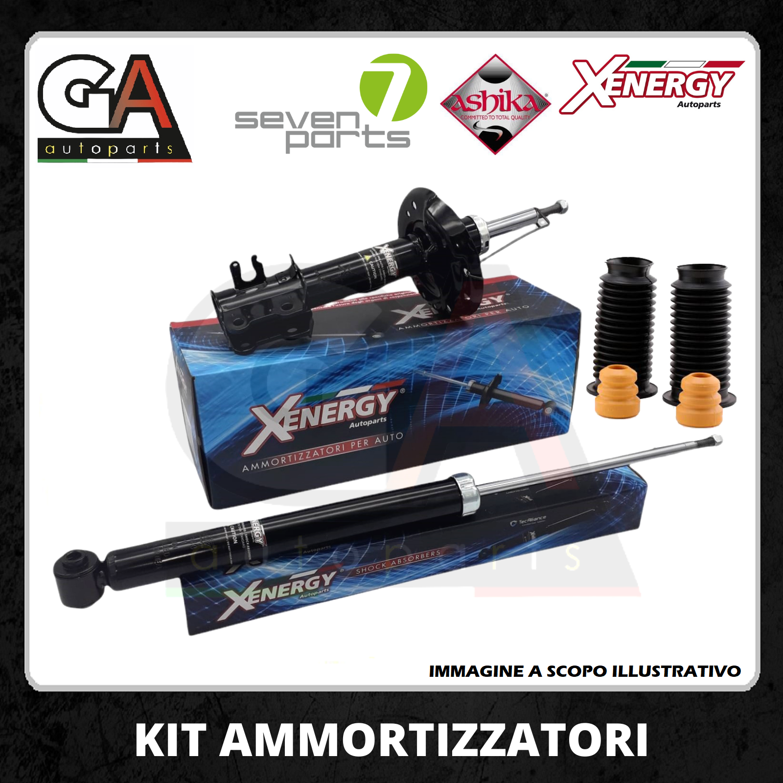 Tgi - Kit 4 Ammortizzatori Anteriori Posteriori Compatibili Con Fiat
