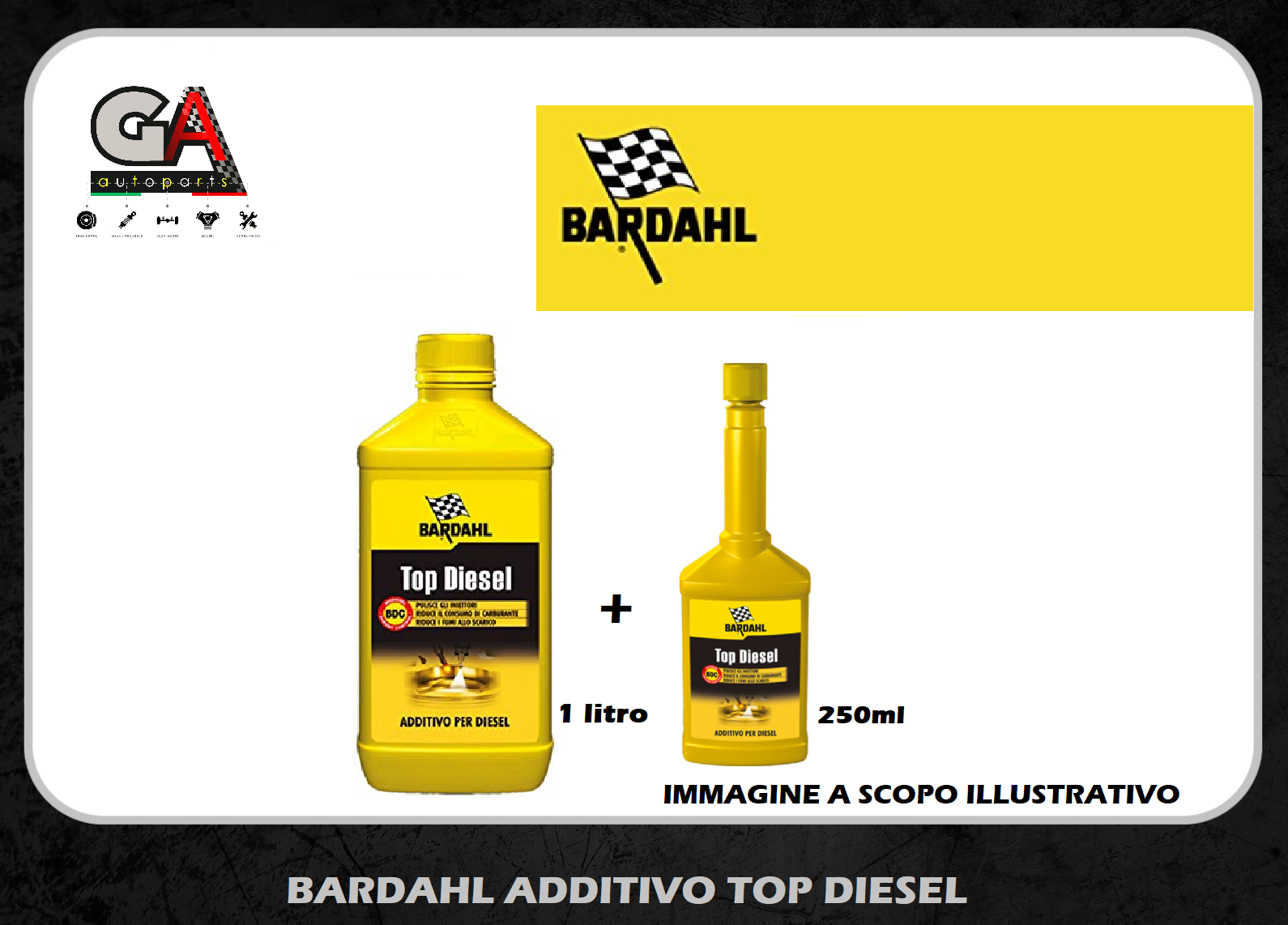 Bardahl Top Diesel additivo gasolio pulizia iniettori motore 1L + 250 ml -  Ricambi Auto GAutopartsProdotto