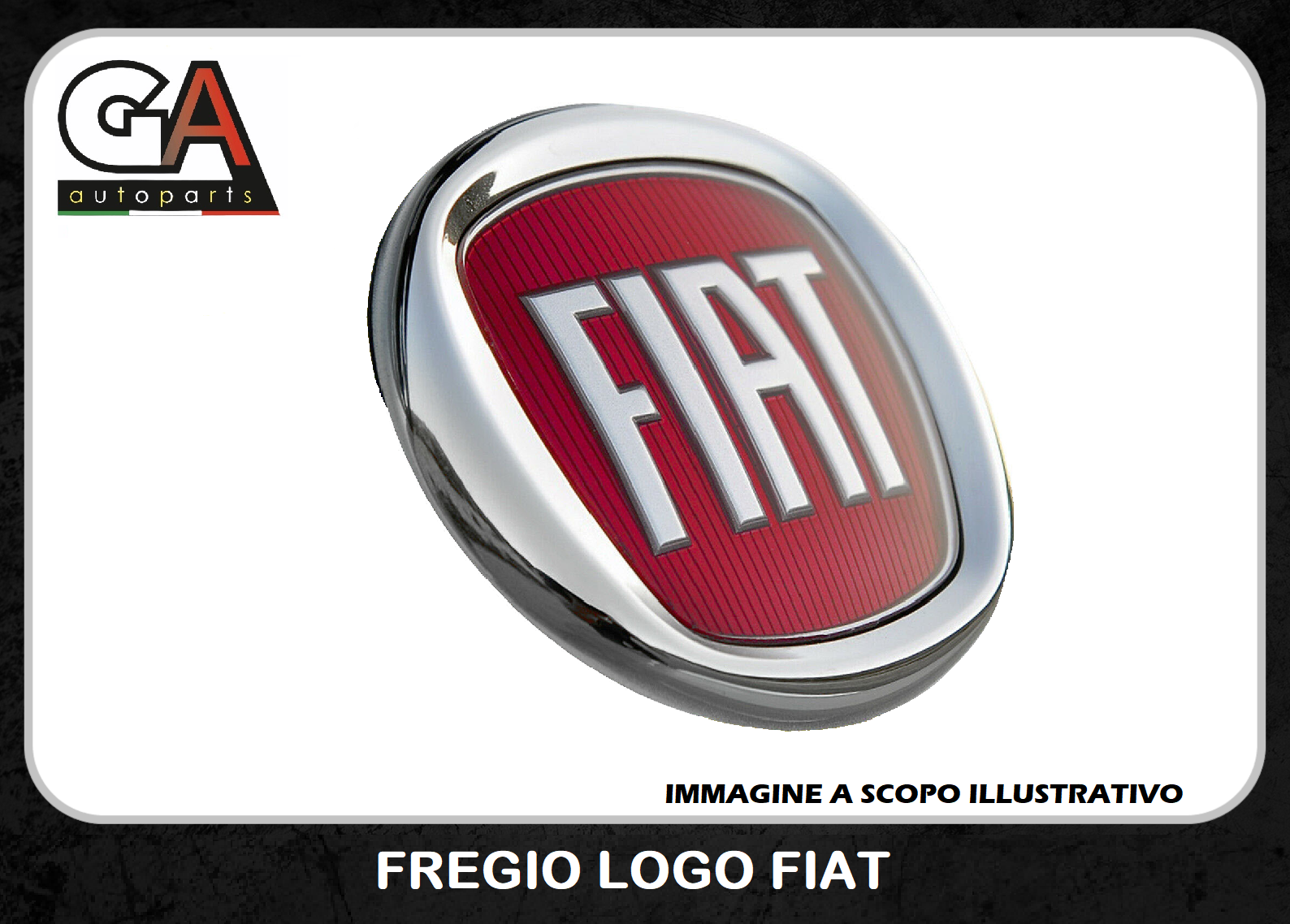 Fregio stemma logo Fiat Anteriore 500 Grande Punto Panda Rosso Ø95mm da  2007 - Ricambi Auto GautopartsProdotto