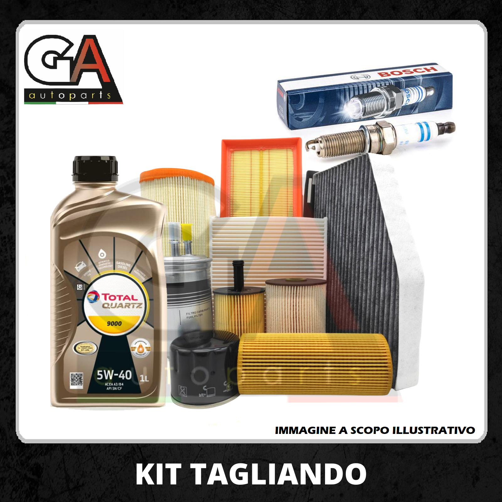 Kit Tagliando Per Citroen C1 Peugeot 107 Toyota Aygo 1.0: 3 Filtri + Olio 5W30, Manutenzione Completa