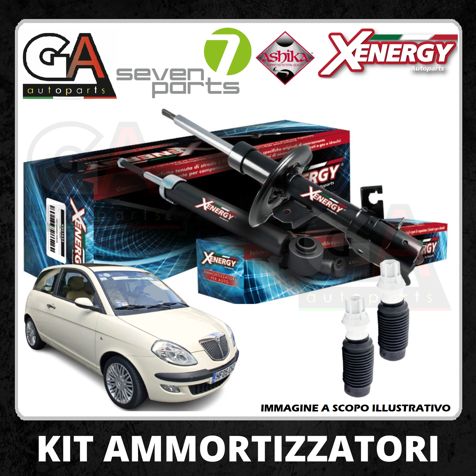 Ammortizzatori Anteriori Per Lancia Ypsilon - Kit Da 2 Pezzi, Compatibile Dal 2011 - Foto 10