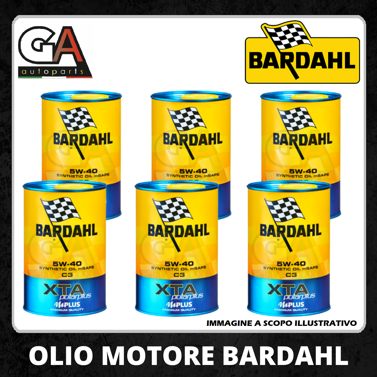 Olio Motore Bardahl XTA Polarplus 5w40 ACEA C3 100% Sintetico 6 Litri -  Ricambi Auto GAutopartsProdotto